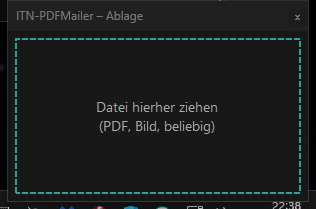 Drag-and-Drop Ablage-Fenster